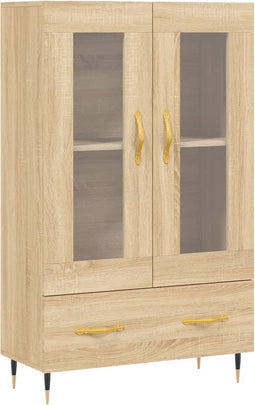 vidaXL - Hoge - kast - 69,5x31x115 - cm - bewerkt - hout - sonoma - eikenkleurig