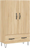 vidaXL - Hoge - kast - 69,5x31x115 - cm - bewerkt - hout - sonoma - eikenkleurig