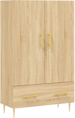 vidaXL - Hoge - kast - 69,5x31x115 - cm - bewerkt - hout - sonoma - eikenkleurig