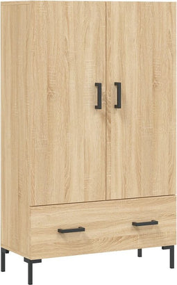 vidaXL - Hoge - kast - 69,5x31x115 - cm - bewerkt - hout - sonoma - eikenkleurig