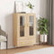 vidaXL - Hoge - kast - 69,5x31x115 - cm - bewerkt - hout - sonoma - eikenkleurig