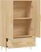vidaXL - Hoge - kast - 69,5x31x115 - cm - bewerkt - hout - sonoma - eikenkleurig