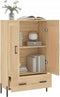 vidaXL - Hoge - kast - 69,5x31x115 - cm - bewerkt - hout - sonoma - eikenkleurig