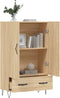 vidaXL - Hoge - kast - 69,5x31x115 - cm - bewerkt - hout - sonoma - eikenkleurig