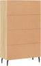 vidaXL - Hoge - kast - 69,5x31x115 - cm - bewerkt - hout - sonoma - eikenkleurig