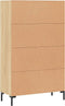 vidaXL - Hoge - kast - 69,5x31x115 - cm - bewerkt - hout - sonoma - eikenkleurig