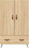 vidaXL - Hoge - kast - 69,5x31x115 - cm - bewerkt - hout - sonoma - eikenkleurig