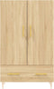 vidaXL - Hoge - kast - 69,5x31x115 - cm - bewerkt - hout - sonoma - eikenkleurig