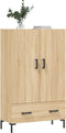 vidaXL - Hoge - kast - 69,5x31x115 - cm - bewerkt - hout - sonoma - eikenkleurig
