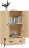 vidaXL - Hoge - kast - 69,5x31x115 - cm - bewerkt - hout - sonoma - eikenkleurig