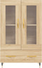 vidaXL - Hoge - kast - 69,5x31x115 - cm - bewerkt - hout - sonoma - eikenkleurig