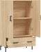 vidaXL - Hoge - kast - 69,5x31x115 - cm - bewerkt - hout - sonoma - eikenkleurig