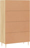 vidaXL - Hoge - kast - 69,5x31x115 - cm - bewerkt - hout - sonoma - eikenkleurig
