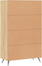 vidaXL - Hoge - kast - 69,5x31x115 - cm - bewerkt - hout - sonoma - eikenkleurig