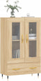 vidaXL - Hoge - kast - 69,5x31x115 - cm - bewerkt - hout - sonoma - eikenkleurig