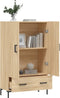 vidaXL - Hoge - kast - 69,5x31x115 - cm - bewerkt - hout - sonoma - eikenkleurig