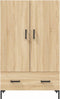 vidaXL - Hoge - kast - 69,5x31x115 - cm - bewerkt - hout - sonoma - eikenkleurig