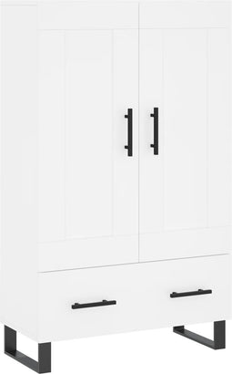 vidaXL - Hoge - kast - 69,5x31x115 - cm - bewerkt - hout - wit