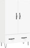 vidaXL - Hoge - kast - 69,5x31x115 - cm - bewerkt - hout - wit