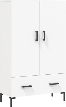 vidaXL - Hoge - kast - 69,5x31x115 - cm - bewerkt - hout - wit