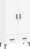 vidaXL - Hoge - kast - 69,5x31x115 - cm - bewerkt - hout - wit