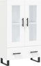 vidaXL - Hoge - kast - 69,5x31x115 - cm - bewerkt - hout - wit