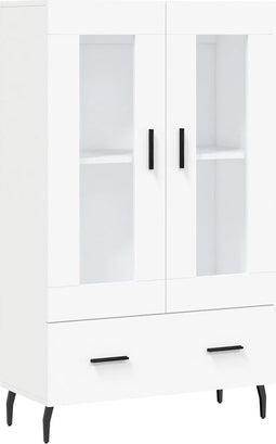 vidaXL - Hoge - kast - 69,5x31x115 - cm - bewerkt - hout - wit
