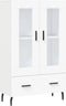 vidaXL - Hoge - kast - 69,5x31x115 - cm - bewerkt - hout - wit