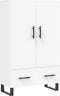 vidaXL - Hoge - kast - 69,5x31x115 - cm - bewerkt - hout - wit