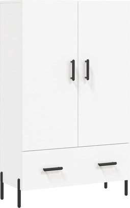 vidaXL - Hoge - kast - 69,5x31x115 - cm - bewerkt - hout - wit
