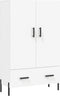 vidaXL - Hoge - kast - 69,5x31x115 - cm - bewerkt - hout - wit