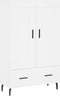 vidaXL - Hoge - kast - 69,5x31x115 - cm - bewerkt - hout - wit
