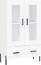vidaXL - Hoge - kast - 69,5x31x115 - cm - bewerkt - hout - wit