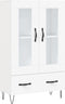 vidaXL - Hoge - kast - 69,5x31x115 - cm - bewerkt - hout - wit
