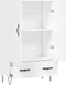 vidaXL - Hoge - kast - 69,5x31x115 - cm - bewerkt - hout - wit