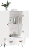 vidaXL - Hoge - kast - 69,5x31x115 - cm - bewerkt - hout - wit