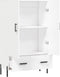 vidaXL - Hoge - kast - 69,5x31x115 - cm - bewerkt - hout - wit