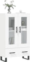 vidaXL - Hoge - kast - 69,5x31x115 - cm - bewerkt - hout - wit