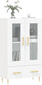 vidaXL - Hoge - kast - 69,5x31x115 - cm - bewerkt - hout - wit