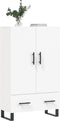 vidaXL - Hoge - kast - 69,5x31x115 - cm - bewerkt - hout - wit