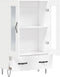 vidaXL - Hoge - kast - 69,5x31x115 - cm - bewerkt - hout - wit