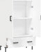 vidaXL - Hoge - kast - 69,5x31x115 - cm - bewerkt - hout - wit