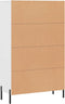 vidaXL - Hoge - kast - 69,5x31x115 - cm - bewerkt - hout - wit