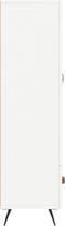 vidaXL - Hoge - kast - 69,5x31x115 - cm - bewerkt - hout - wit