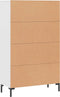 vidaXL - Hoge - kast - 69,5x31x115 - cm - bewerkt - hout - wit