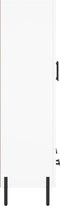 vidaXL - Hoge - kast - 69,5x31x115 - cm - bewerkt - hout - wit