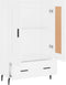 vidaXL - Hoge - kast - 69,5x31x115 - cm - bewerkt - hout - wit