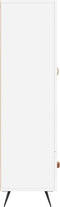 vidaXL - Hoge - kast - 69,5x31x115 - cm - bewerkt - hout - wit