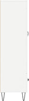 vidaXL - Hoge - kast - 69,5x31x115 - cm - bewerkt - hout - wit