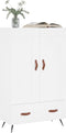 vidaXL - Hoge - kast - 69,5x31x115 - cm - bewerkt - hout - wit